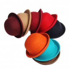 Classic Lady Vogue Vintage Mujer&apos;s Wool Cute Trendy Bowler Derby Hat Fashion New  eb-09613479